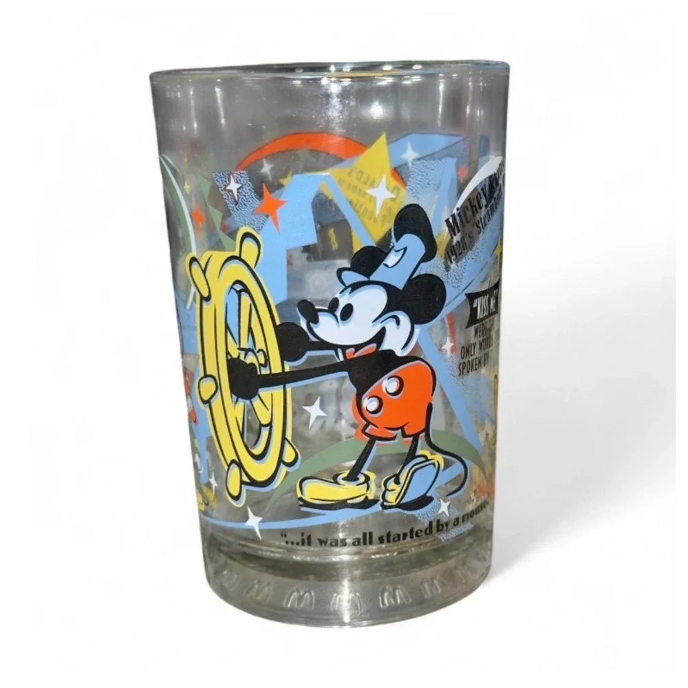 McDonalds Disney 100 Years of Magic Glass Mickey Mouse Donald Duck 2002 Vintage